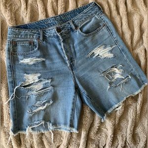 👖 denim distressed Bermuda shorts 👖